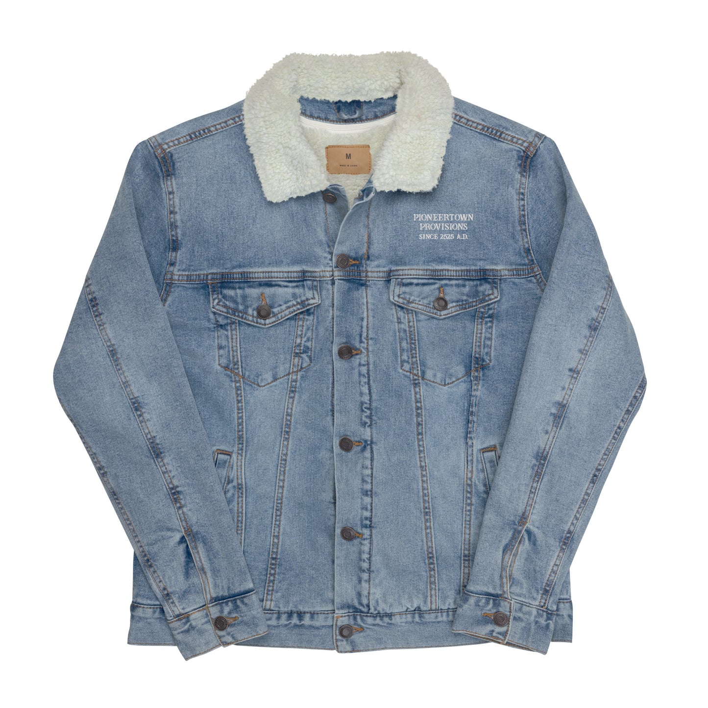 Pioneertown Provisions Signature Unisex denim sherpa jacket